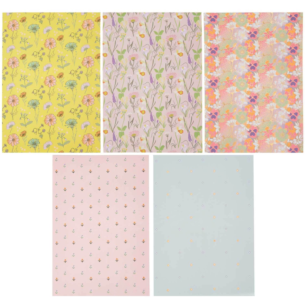 Flower Power Motive Bastelpapier